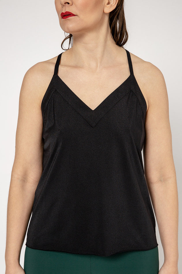 Harmony Glow Strap Top Black