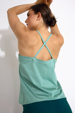 Harmony Glow Strap Top Green