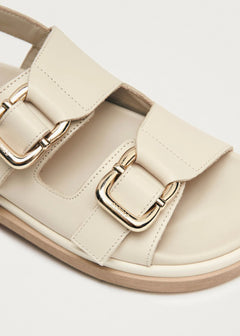 Harper Leather Sandals Cream