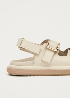 Harper Leather Sandals Cream