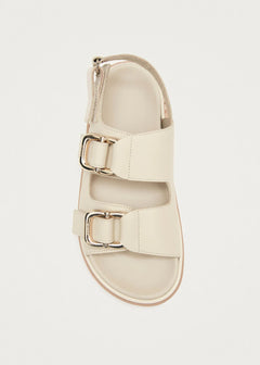 Harper Leather Sandals Cream