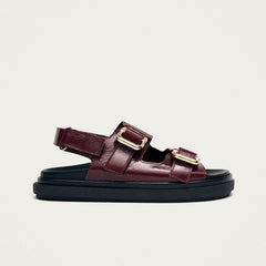 Harper Leather Sandals Onix Burgundy