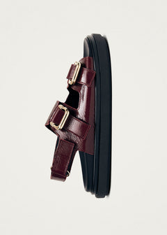 Harper Leather Sandals Onix Burgundy