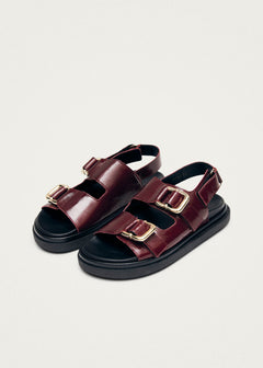 Harper Leather Sandals Onix Burgundy