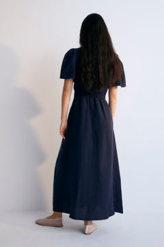 Women's Hera Linen Dress Navy