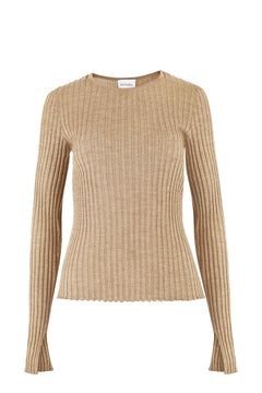 Brera Merino Long-Sleeve Top Beige