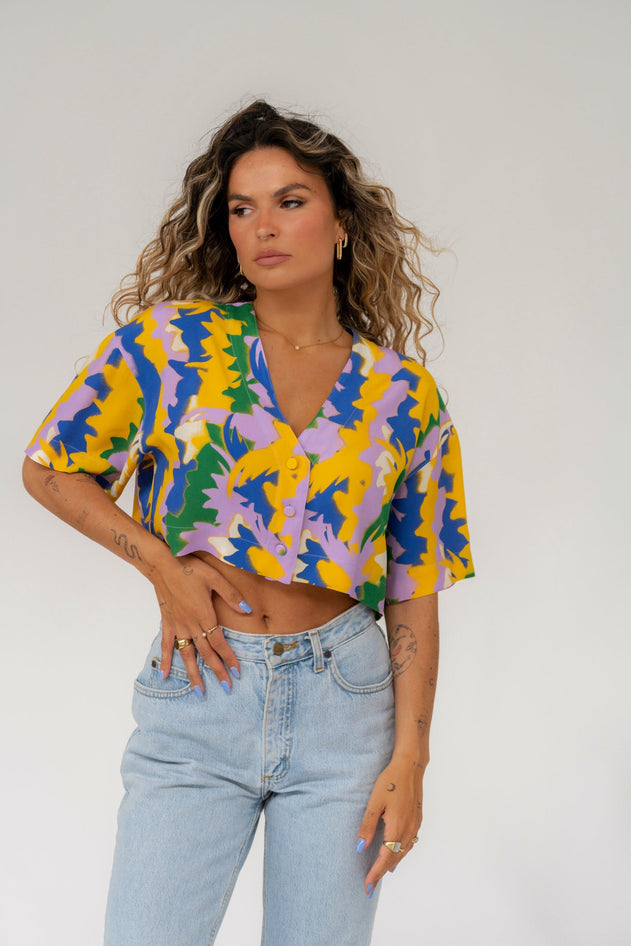 Blair Cropped Shirt Multicolor