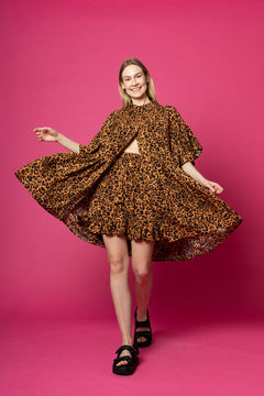 Frill Shorts Leopard