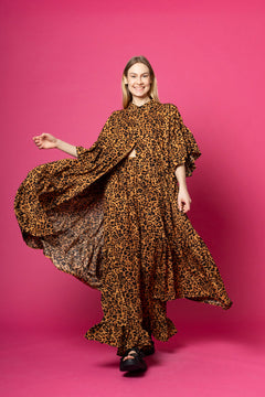 Long Flirty Dress Leopard