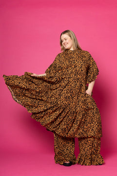 Long Flirty Dress Leopard