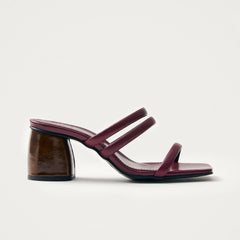 Indiana Leather Sandals Bare Burgundy