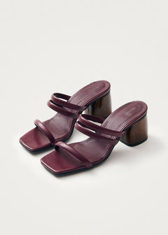 Indiana Leather Sandals Bare Burgundy