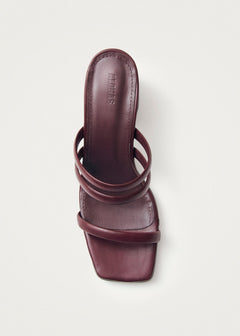 Indiana Leather Sandals Bare Burgundy