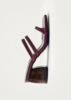 Indiana Leather Sandals Bare Burgundy