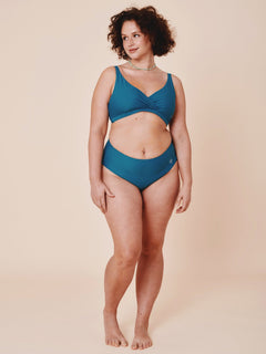 Istana Draped Bikini Top Teal