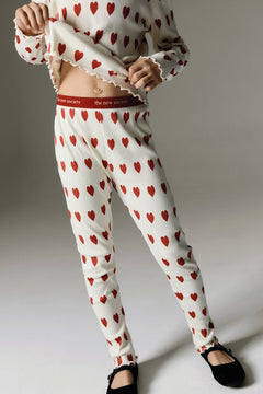 Singapore Kids' Leggings Love Motif Red