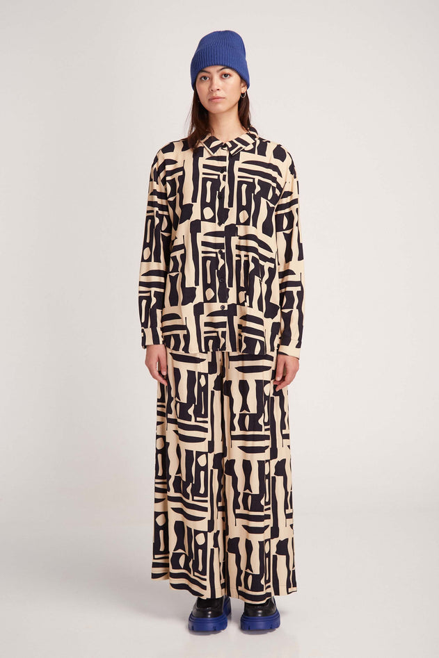 Iya Viscose Shirt Jonc Black Print