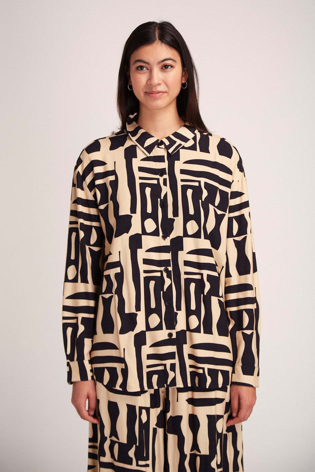 Iya Viscose Shirt Jonc Black Print