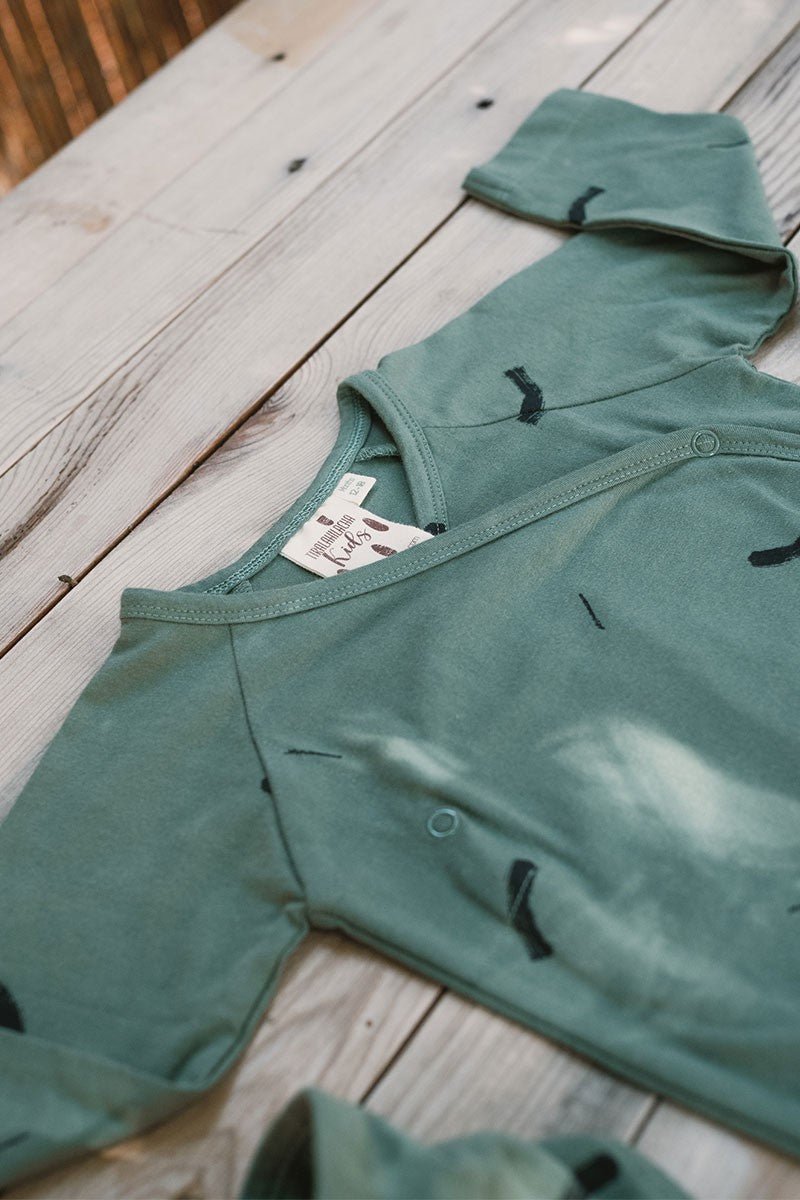 Baby's Jael Bodysuit Strokes Green