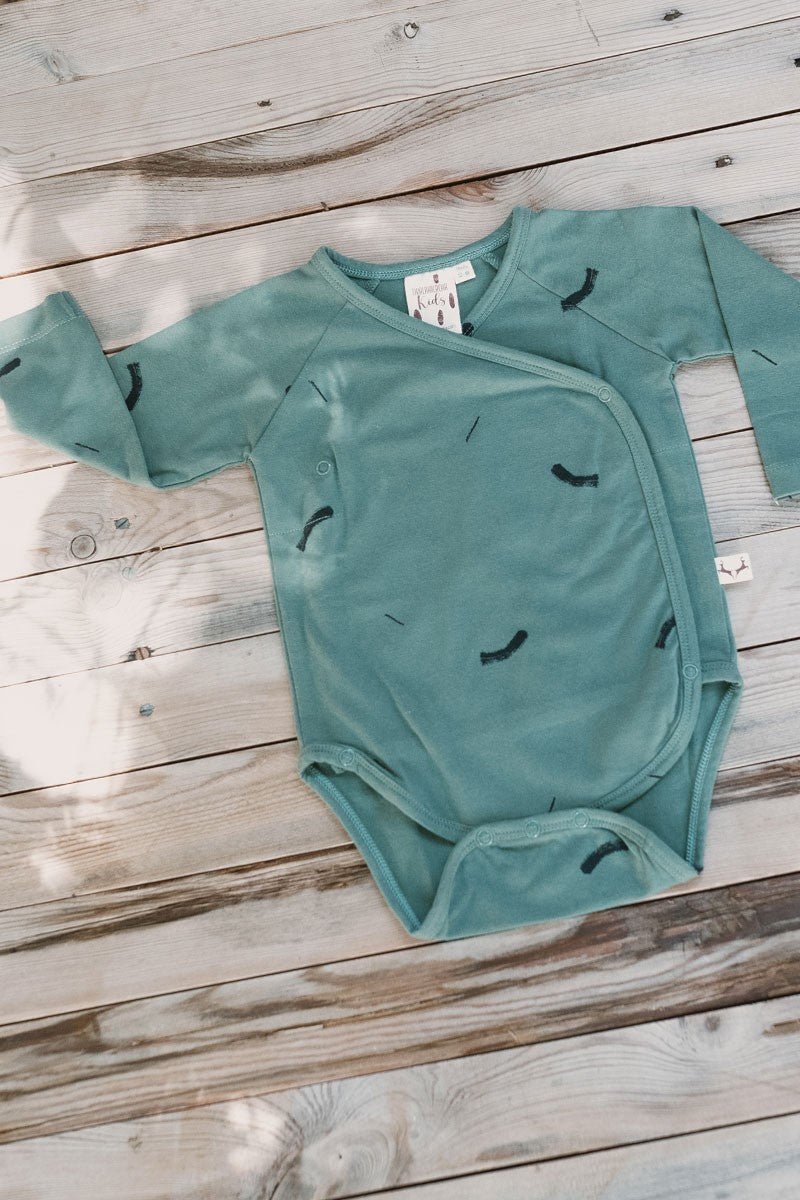 Baby's Jael Bodysuit Strokes Green