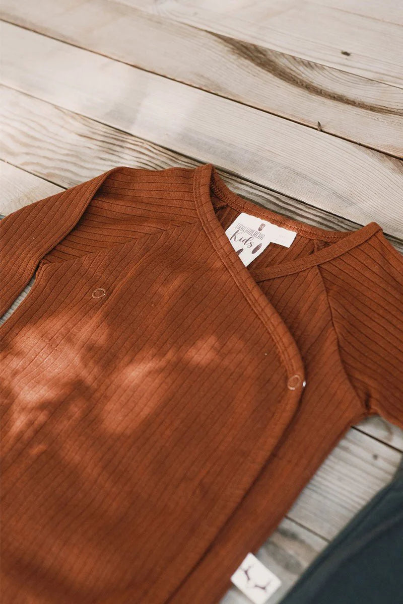 Baby's Jael Ribbed Bodysuit Garnet Agate