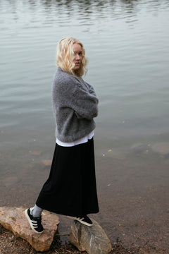 Soft Midi Skirt Black