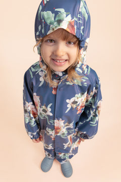 Kids' Rain Coat Blue Blossom