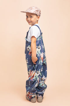 Kids' Rain Overalls Blue Blossom