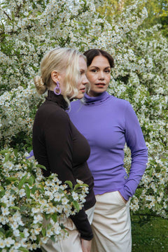 Rib Rollneck Vivid Lavender