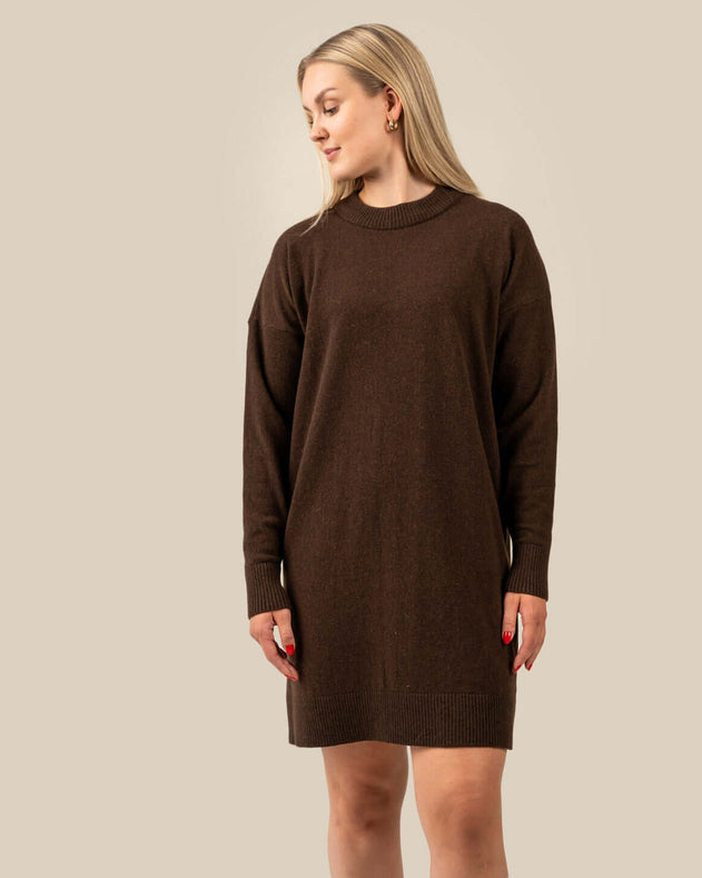 Kajo Knitted Dress Brown