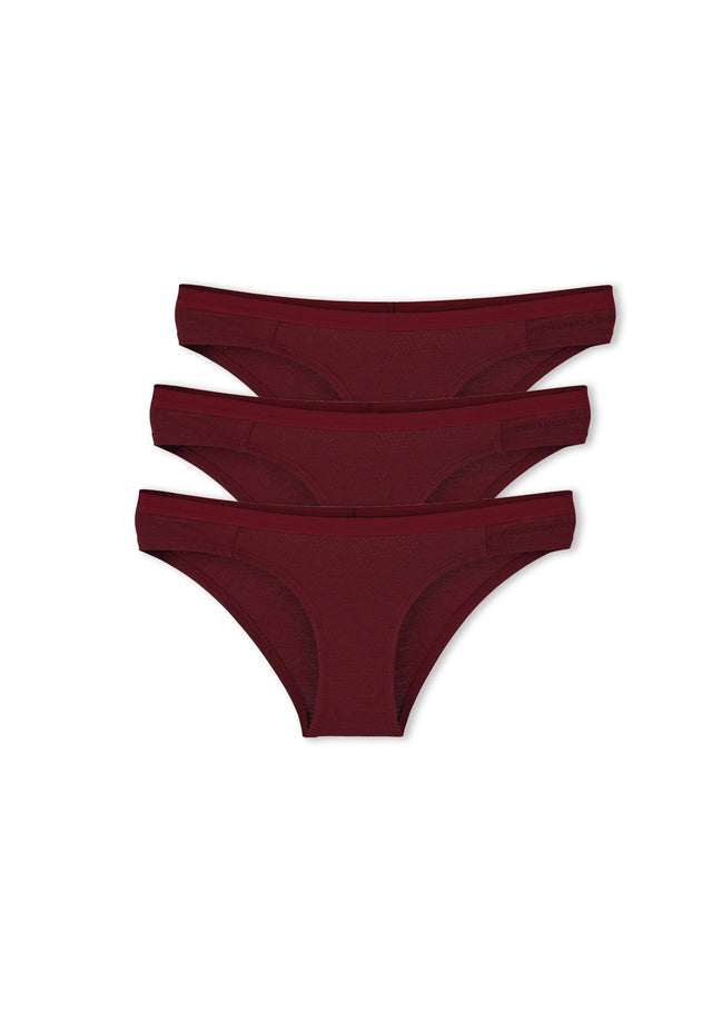 Kamilla Underpants 3-Pack Bordeaux