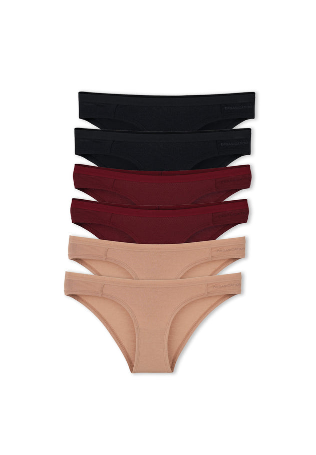 Kamilla Underpants Mix 6 Pack Black