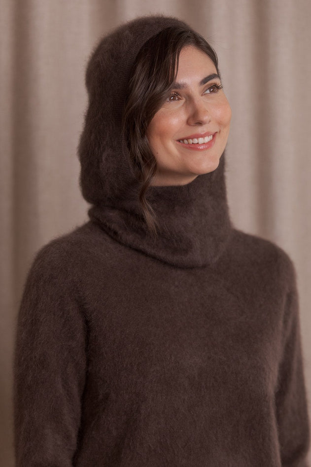 Cashmere Hood Dark Chocolate
