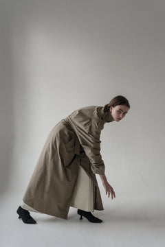 Olive puntige kraag Luna Trench