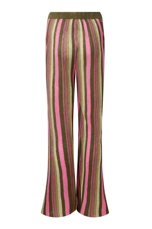 Talith Linen Knit Trousers Stripe
