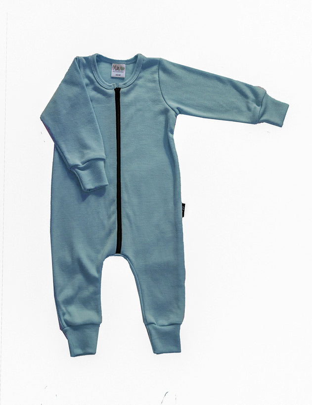 Melli EcoDesign Kids' Merino Wool Jumpsuit Menthol Blue