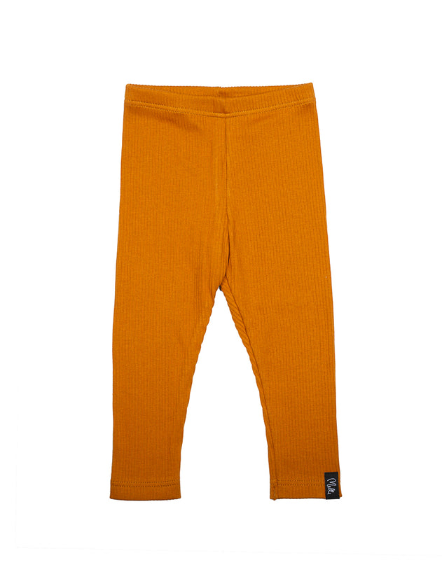 Melli EcoDesign Kids' Ribbed Leggings Orange