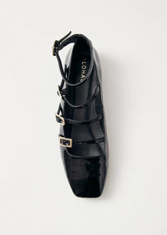 Luke Leather Ballet Flats Onix Black