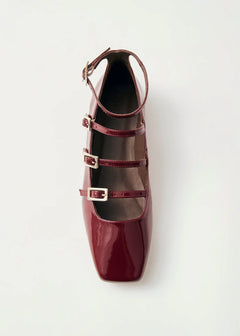 Luke Leather Ballet Flats  Onix Wine Burgundy