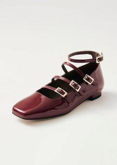 Luke Leather Ballet Flats  Onix Wine Burgundy