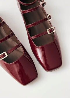 Luke Leather Ballet Flats  Onix Wine Burgundy