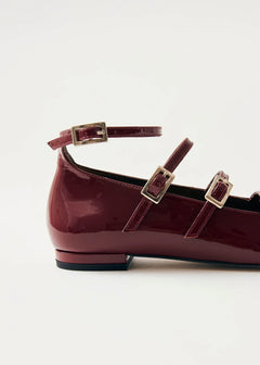 Luke Leather Ballet Flats  Onix Wine Burgundy