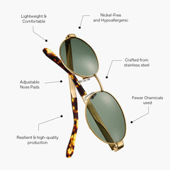 Karam Zonnebril Gold Olive