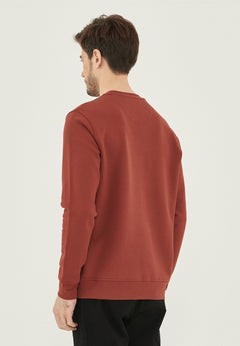 Heren Biologisch Katoen Fleece Sweater Gember