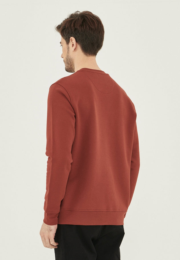 Heren Biologisch Katoen Fleece Sweater Gember
