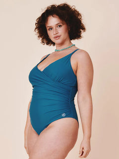 Medewi Draped Swimsuit Teal