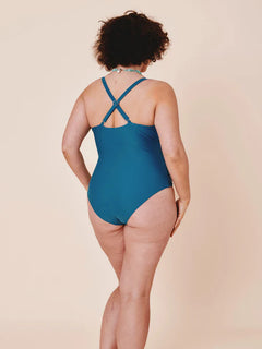 Medewi Draped Swimsuit Teal