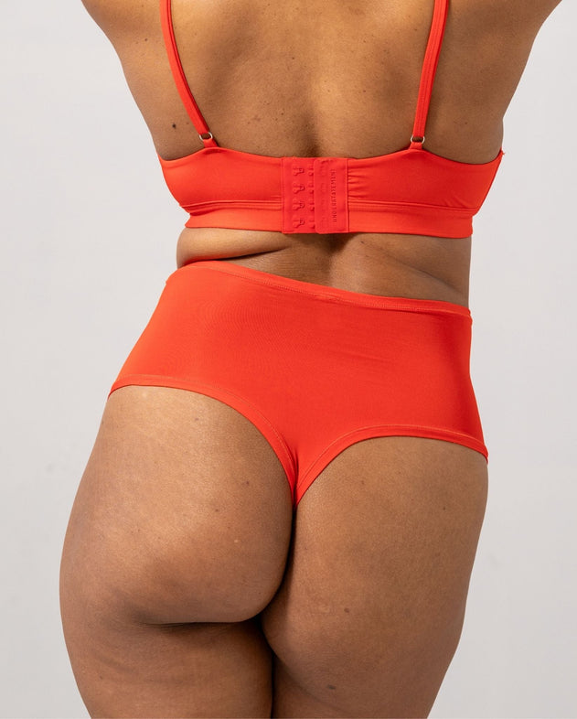 Micro Highwaist Thong Fiery Red