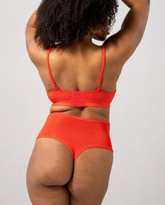 Micro Highwaist Thong Fiery Red