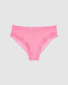 Micro Lace Cheeky 3-Pack Black & Candy Pink